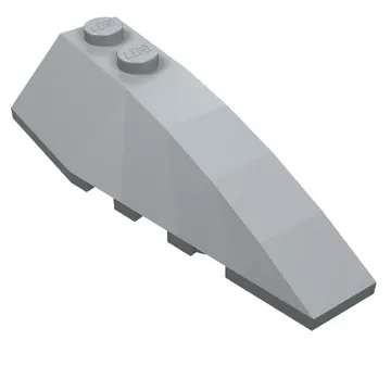 Brick Wedged, Curved 6 x 2 Right, Inner Ridges