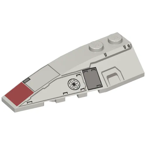 Brick Wedged, Curved 6 x 2 Left with SW Mini AT-TE Print
