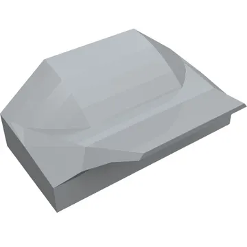 Brick Wedged, Curved 1 x 2 x 2/3 No Studs, Wing End