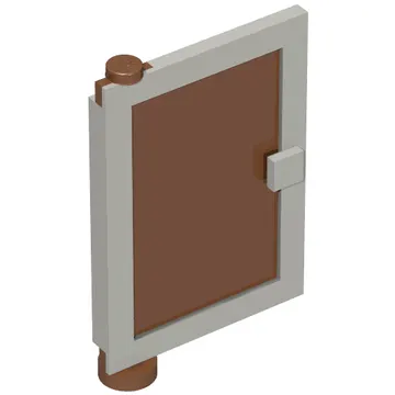 Door 1 x 4 x 5 Left with Reddish Brown Glass