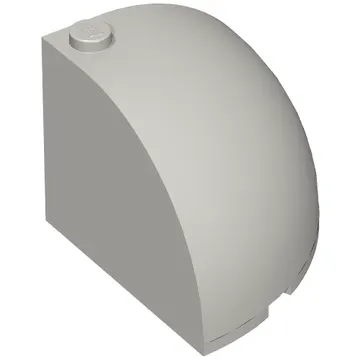 Brick Round Corner 4 x 4 x 3 Quarter Dome Top