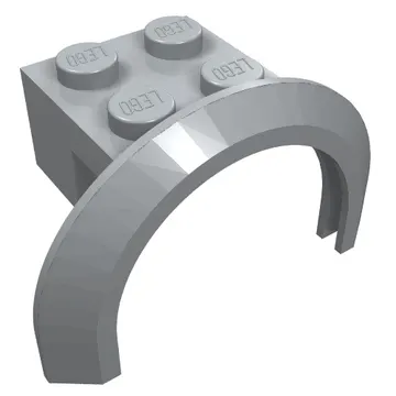 Wheel Arch, Mudguard 4 x 2 1/2 x 2 with 2 x 2 Plate