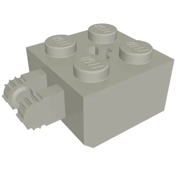Hinge Brick 2 x 2 Locking with 2 Fingers Vertical and '+' Axle Hole, 7 Teeth