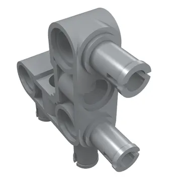 Technic Pin Connector Hub Perpendicular 3 x 3 Bent with 4 Pins (Pin Ridges Across Part)