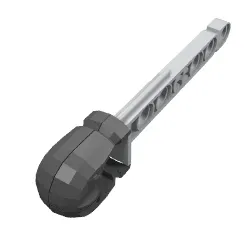 Projectile, Technic Competition Arrow, Liftarm Shaft with Hollow Black Rubber End