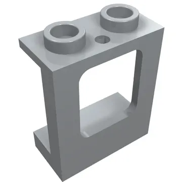 Window 1 x 2 x 2 Plane, Hollow Studs, Single Hole Top and Bottom for Glass