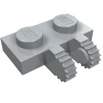 Hinge Plate 1 x 2 Locking with 2 Fingers on Side, 9 Teeth