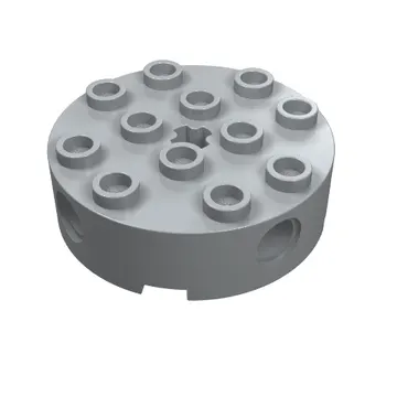 Brick Round 4 x 4 with 4 Side Pin Holes and Center Axle Hole