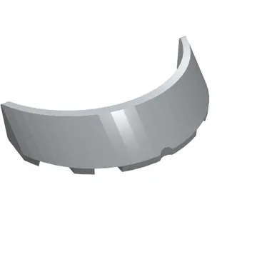 Windscreen 3 x 6 x 1 Curved with 2 Circular Stud Holders in Bottom