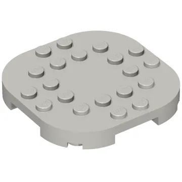 Plate Round Corners 6 x 6 x 2/3 Circle with Reduced Knobs