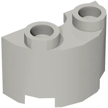 Brick Round, Half 1 x 2