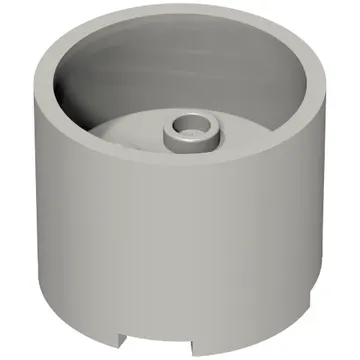 Brick Round 3 x 3 x 2 Recessed Center with 2 x 2 Studs and Axle Hole