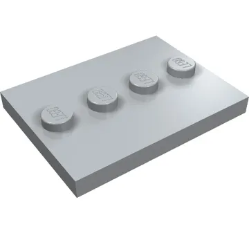 Plate Special 3 x 4 with 1 x 4 Center Studs [Plain]