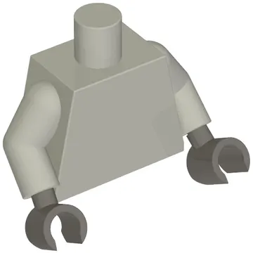 Torso, Light Bluish Gray Arms, Dark Bluish Gray Hands [Plain]