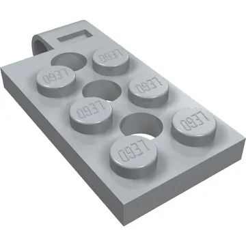 Hinge Plate 2 x 4 with Pin Hole with 3 Holes - Top
