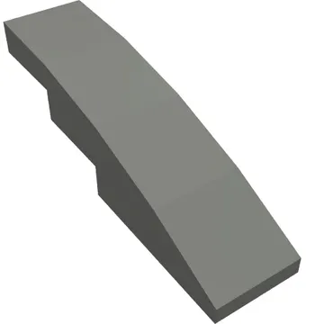 Brick Curved 4 x 1 No Studs [Stud Holder with Symmetric Ridges]
