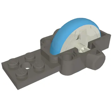 Fly Wheel with Plate 2 x 8 and Dark Azure Tire [Complete Assembly] (Rip Cord Base)