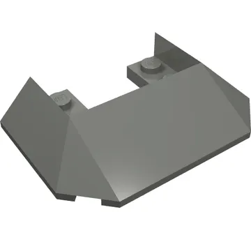 Brick Wedged, Sloped 45° 6 x 4 Double / 33°, 5 Bottom Tubes [Train Roof]