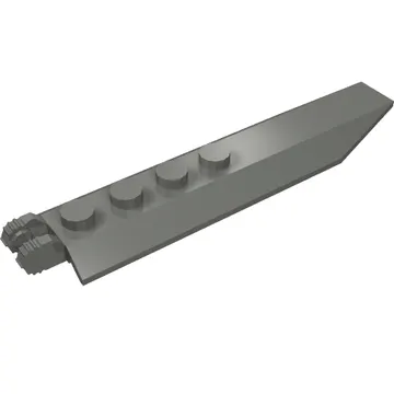 Hinge Plate 1 x 8 Locking with Angled Side Extensions, Squared Plate Underside, 7 Teeth