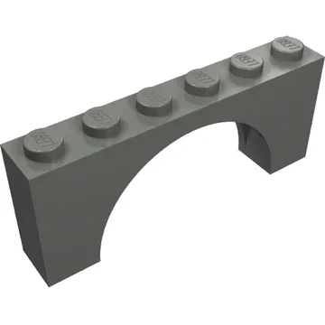 Brick Arch 1 x 6 x 2 - Thin Top without Reinforced Underside [New Version]