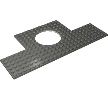 Plate Special 12 x 24 with 6 x 6 Square Cutouts at 2 Corners and 6 x 6 Round Cutout