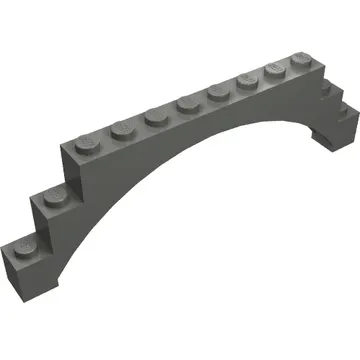 Brick Arch 1 x 12 x 3 Raised Arch with 5 Cross Supports