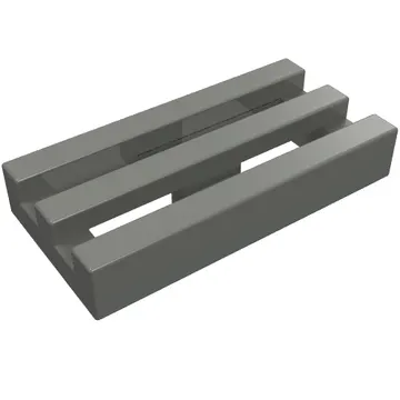 Tile Special 1 x 2 Grille with Bottom Groove