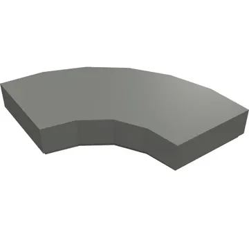 Tile 2 x 2 Curved, Macaroni