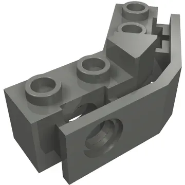 Technic Brick 1 x 2 - 1 x 2 Angled with Bumper Holder [Closed Front]