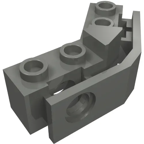 Technic Brick 1 x 2 - 1 x 2 Angled with Bumper Holder [Closed Front]