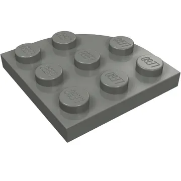 Plate Round Corner 3 x 3