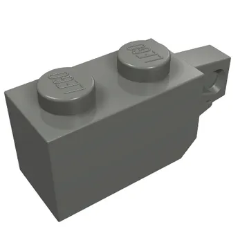 Hinge Brick 1 x 2 Locking with 1 Finger Vertical End