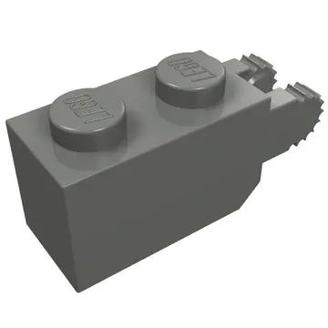 Hinge Brick 1 x 2 Locking with 2 Fingers Vertical End, 9 Teeth