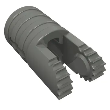 Hinge Cylinder 1 x 2 Locking with 2 Click Fingers and Axle Hole, 9 Teeth