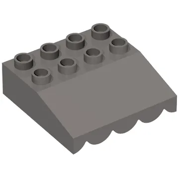 Duplo Roofpiece Slope 33 4 x 4 with Awning Overhang with 9 Bottom Tubes