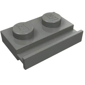 Plate Special 1 x 2 with Door Rail