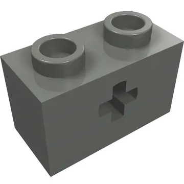 Technic Brick 1 x 2 with Axle Hole Type 1 [+ Opening] and Bottom Pin