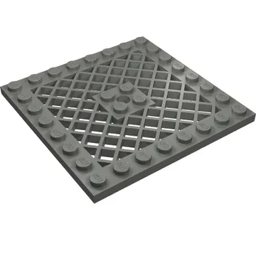 Plate Special 8 x 8 with Grille [Hole in Center]