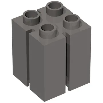 Duplo Brick 2 x 2 x 2 with Vertical Grooves