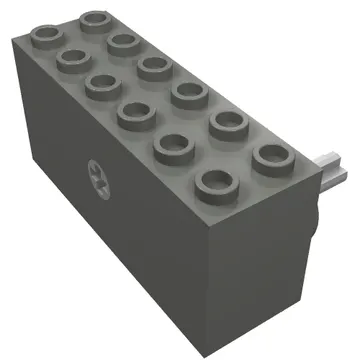 Windup Motor 2 x 6 x 2 1/3 with Raised Shaft Base - Long Axle