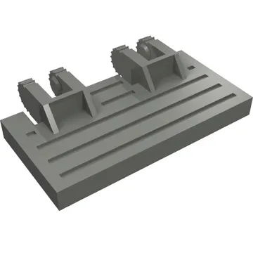 Hinge Train Gate 2 x 4 Locking Dual 2 Fingers with Rear Reinforcements, 9 Teeth