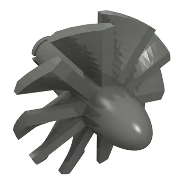 Jet Engine Fan with 10 Blades and Technic Pin