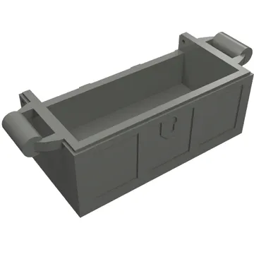 Treasure Chest Bottom with Rear Slots, with Groove