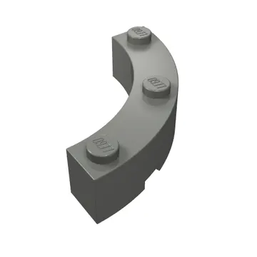 Brick Round Corner 4 x 4 Macaroni Wide with 3 Studs