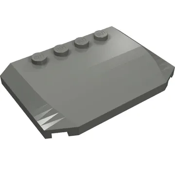 Brick Wedged, Curved Triple 4 x 6 x 2/3 with 4 Studs