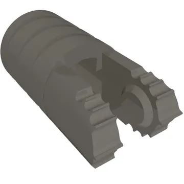Hinge Cylinder 1 x 2 Locking with 2 Click Fingers and Axle Hole, 7 Teeth