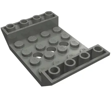 Brick Sloped Inverted 45° 6 x 4 Double with 4 x 4 Recessed and 3 Holes