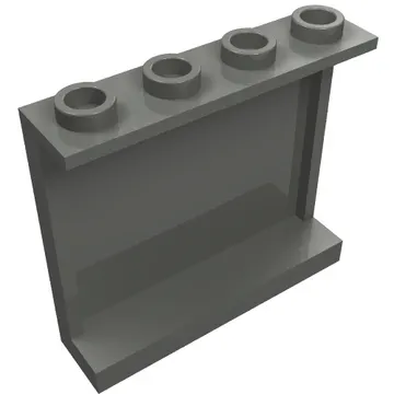 Panel 1 x 4 x 3 [Side Supports / Hollow Studs]