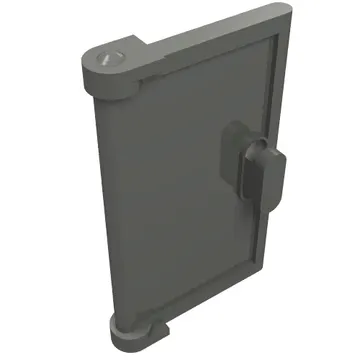 Door 1 x 2 x 3 with Vertical Handle, Round Handle Holes on Back