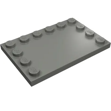 Plate Special 4 x 6 with Studs on 3 Edges